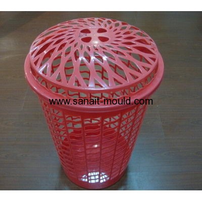 plastic injection garbage can with lid molding p15061103