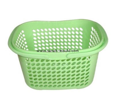 Plastic shopping basket with handcarrying molds p15101203